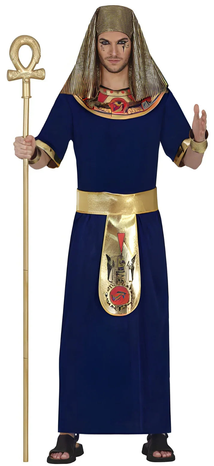 Disfraz de Faraón de Egipto Azul Marino para Hombre Egipcios Guirca